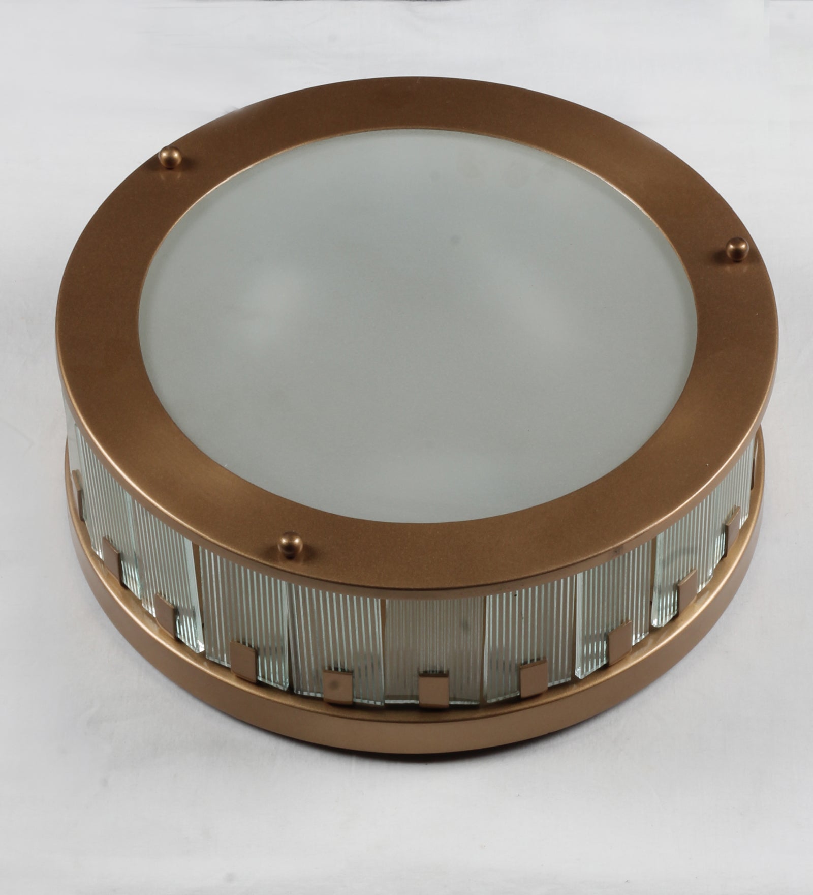 Ujjala Round Frosted Glass & metal Ceiling Light