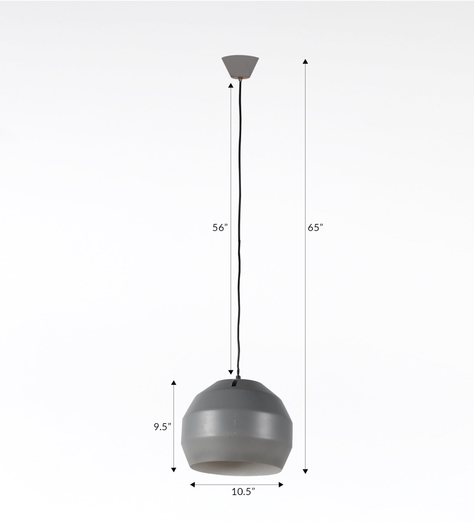 Ujjala Metal Round Hanging Light Grey Finish