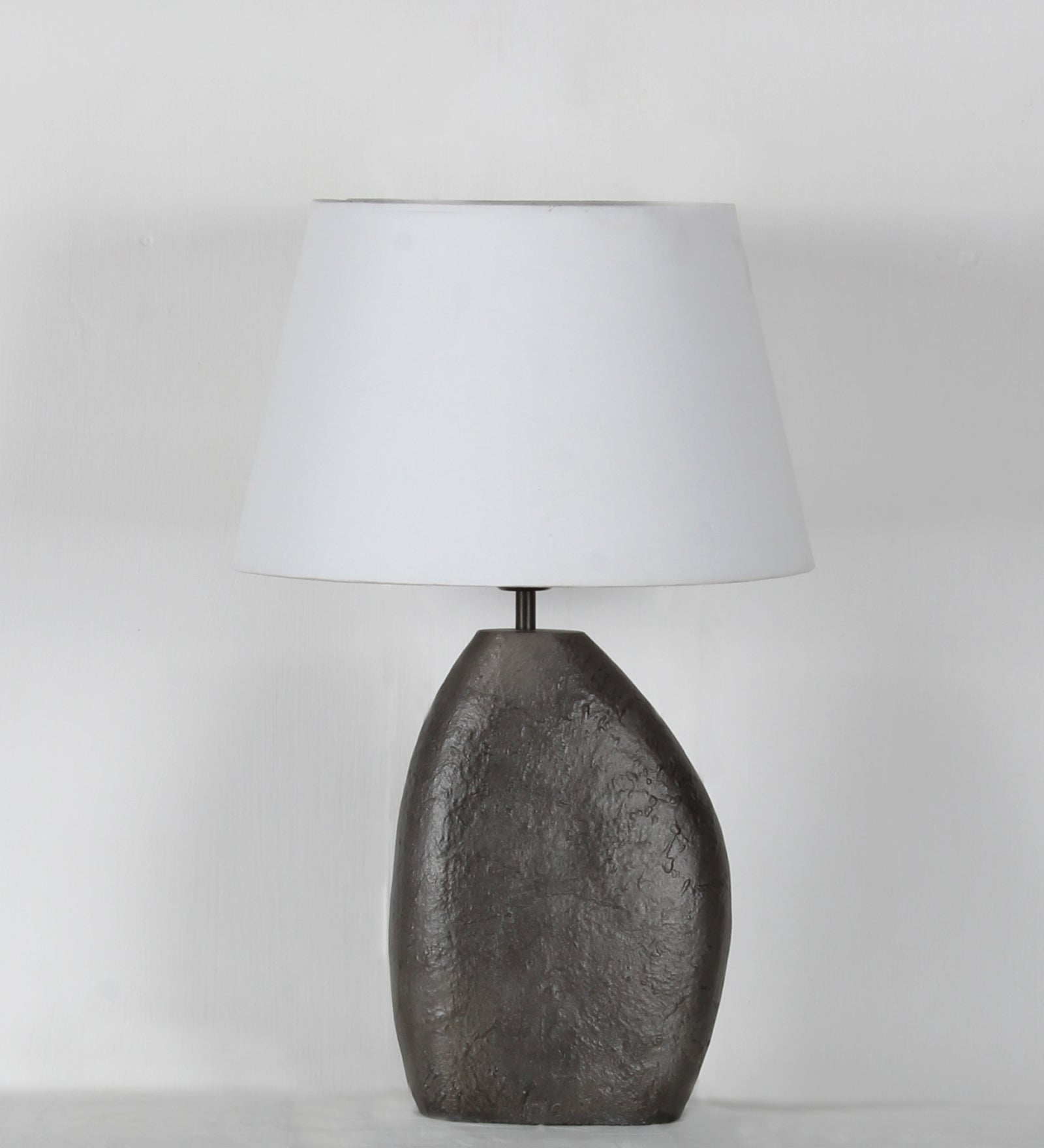 Metal Base Table Lamp with Fabric Lampshade
