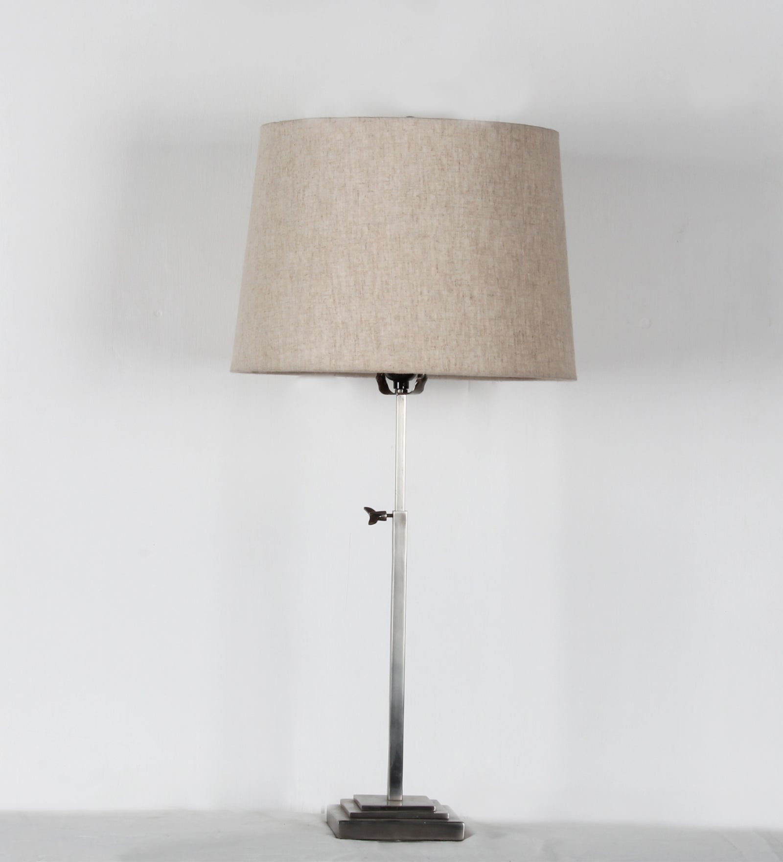 Ujjala Metal Sleek Table Lamp with Fabric Lampshade