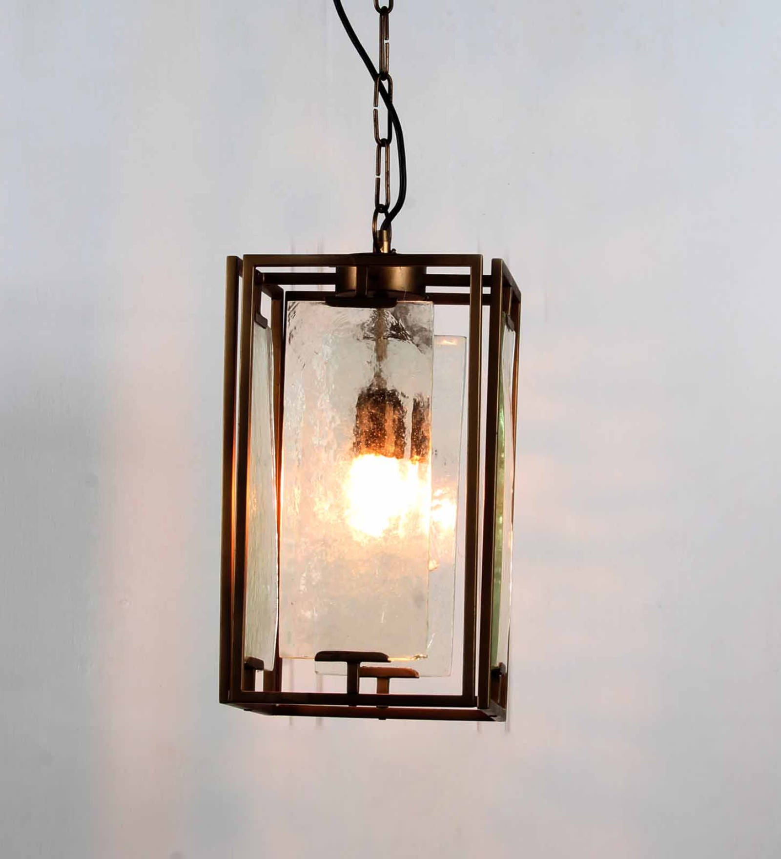 Ujjala Glass & Metal one holder pendant Light