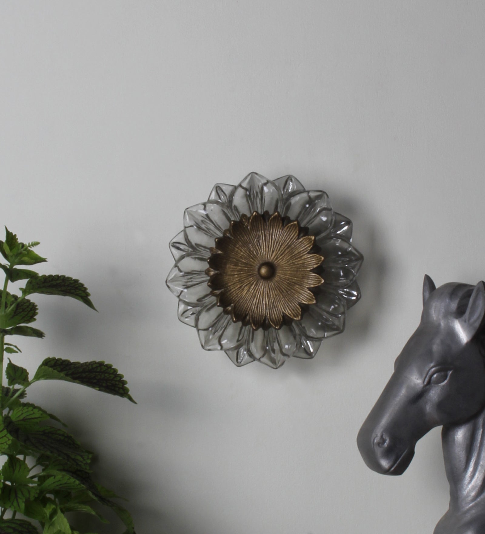 Ujjala Glass & Metal LED Wall Sconces