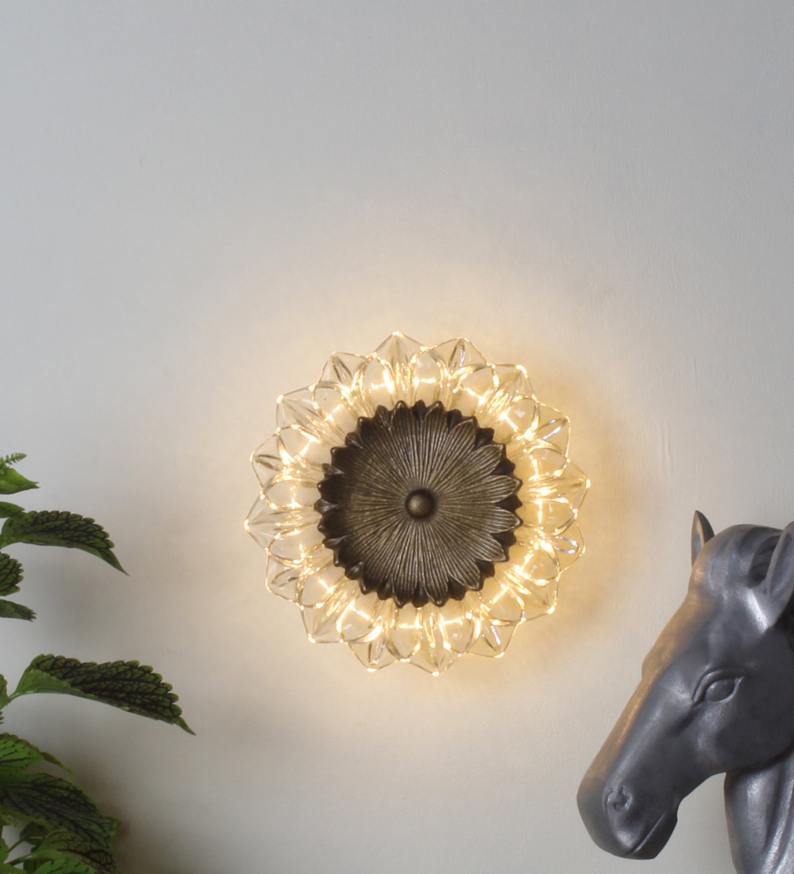 Ujjala Glass & Metal LED Wall Sconces