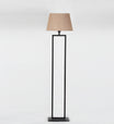 Black Metal Club Floor Lamp with Fabric Lampshade