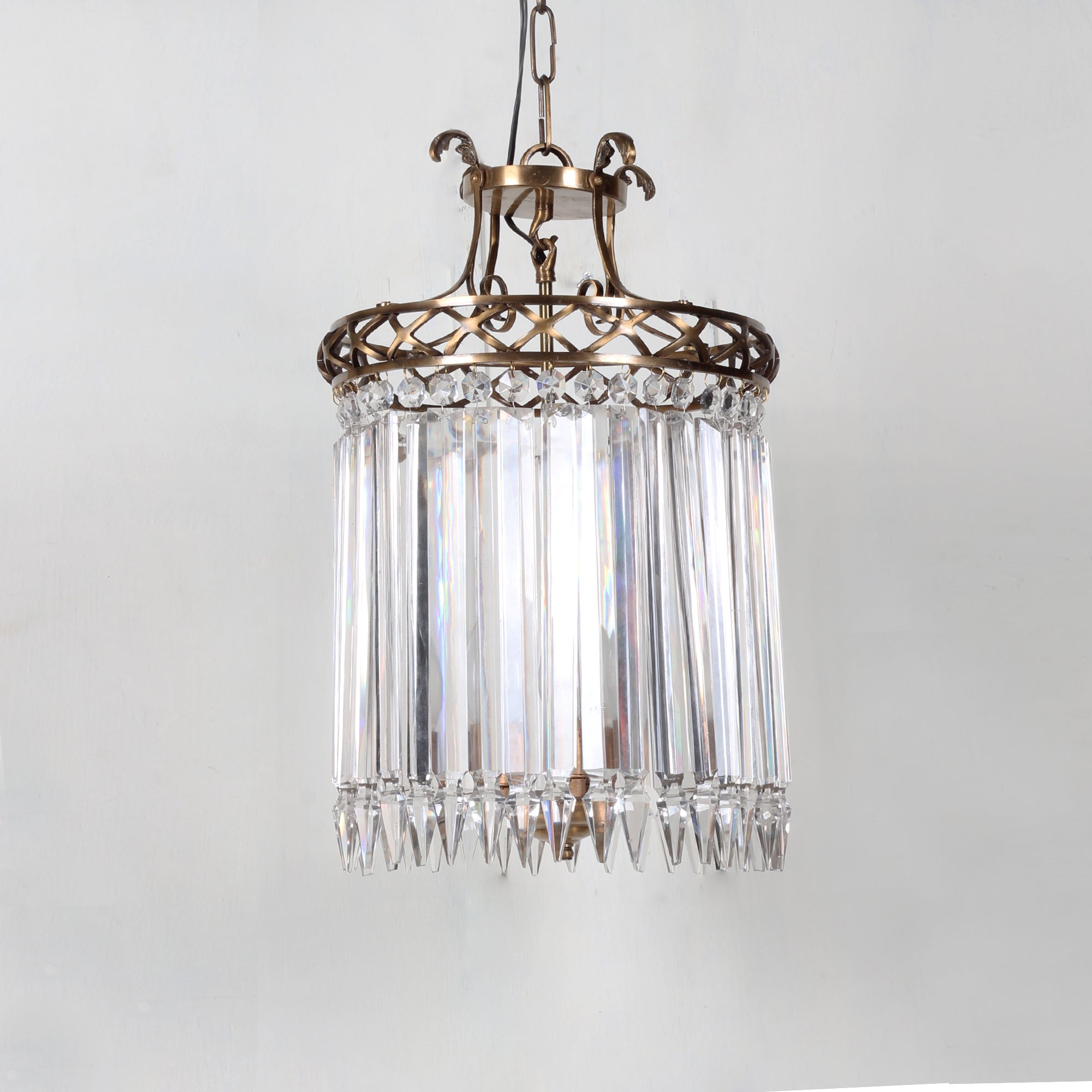 Metal & Glass Hanging Light