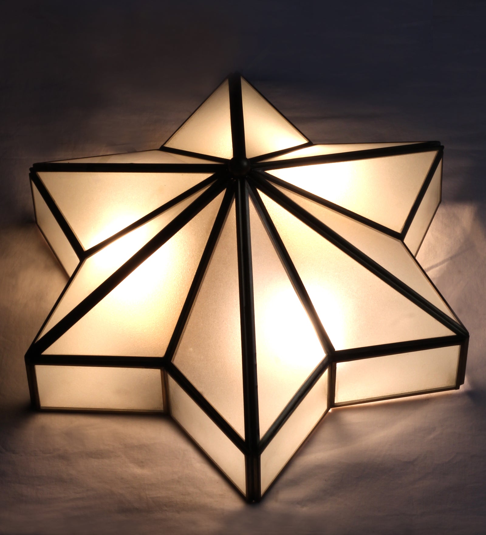 Frosted Glass & Metal Ceiling Light