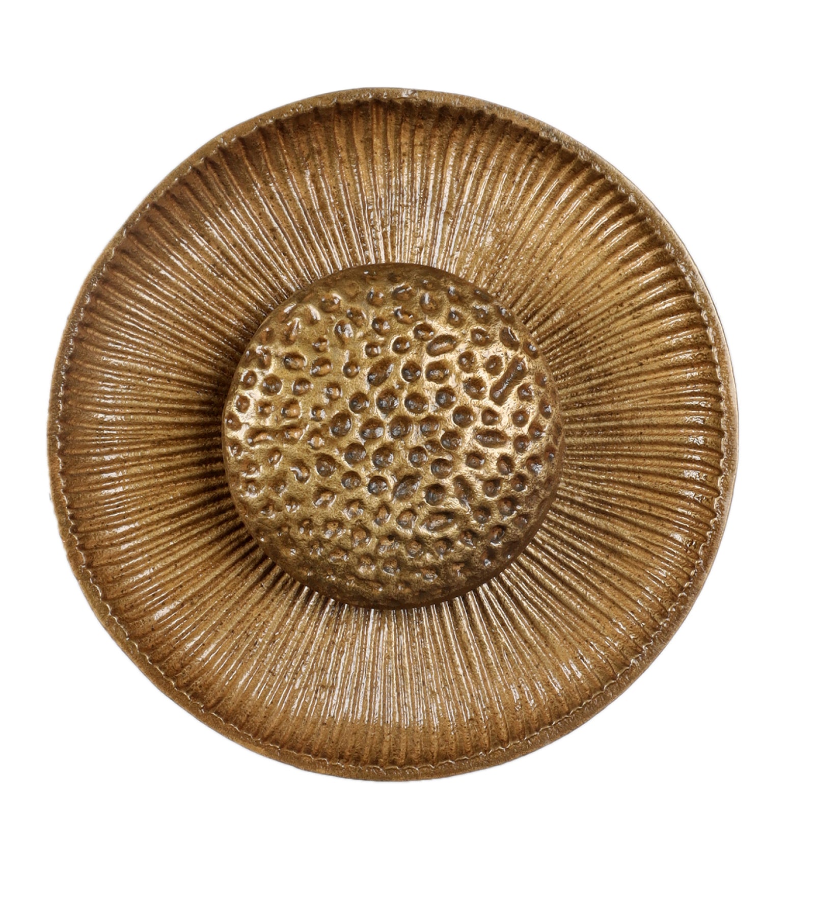 Ujjala Metal Round Antique Brass Wall Light