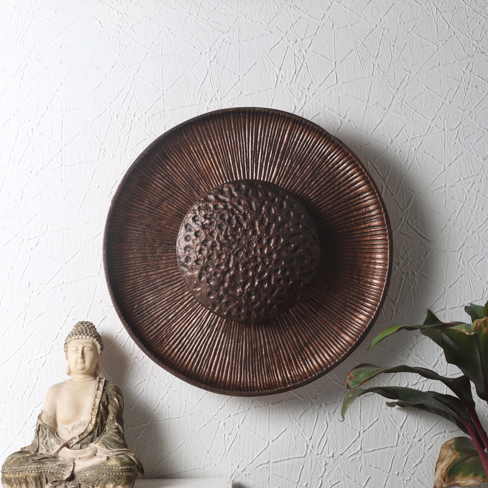 Metal Round Antique Copper Wall Light