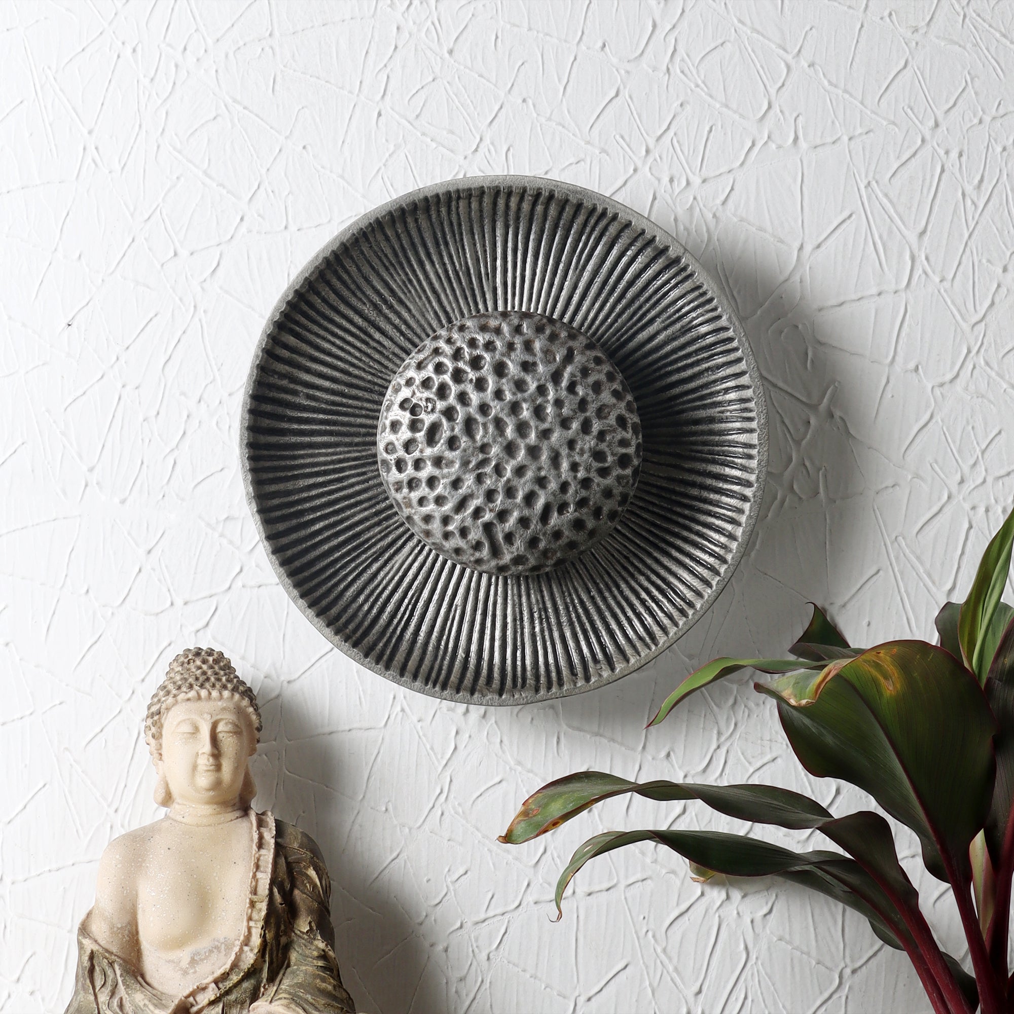 Metal Round Antique Silver Wall Light