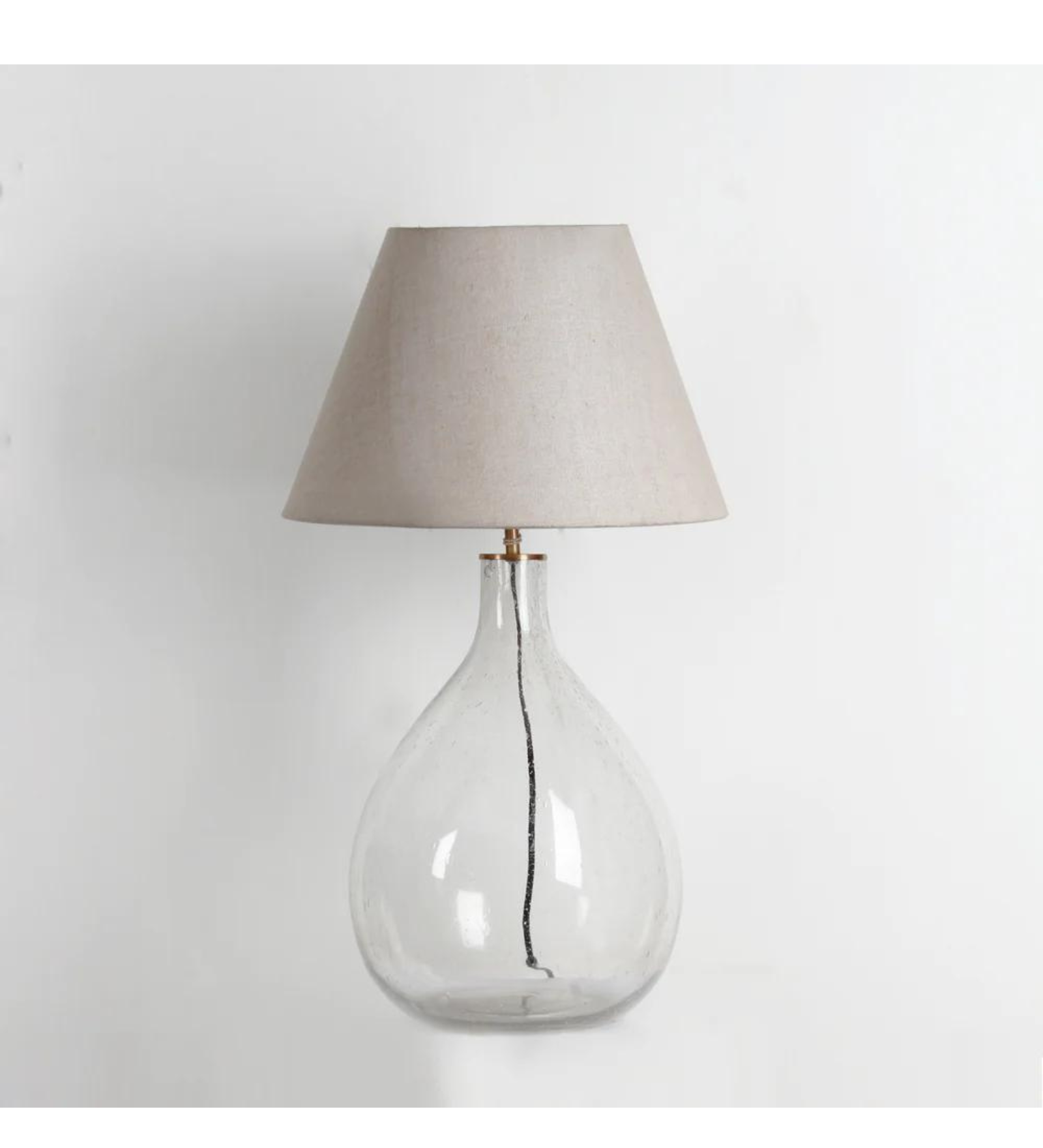 Ujjala Glass Table Lamp with Fabric Lampshade for Home Decor || Lamp for Living Room || Bedside Lamp || Room Decor