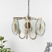 Ujjala Glass coin 6 Light Chandelier