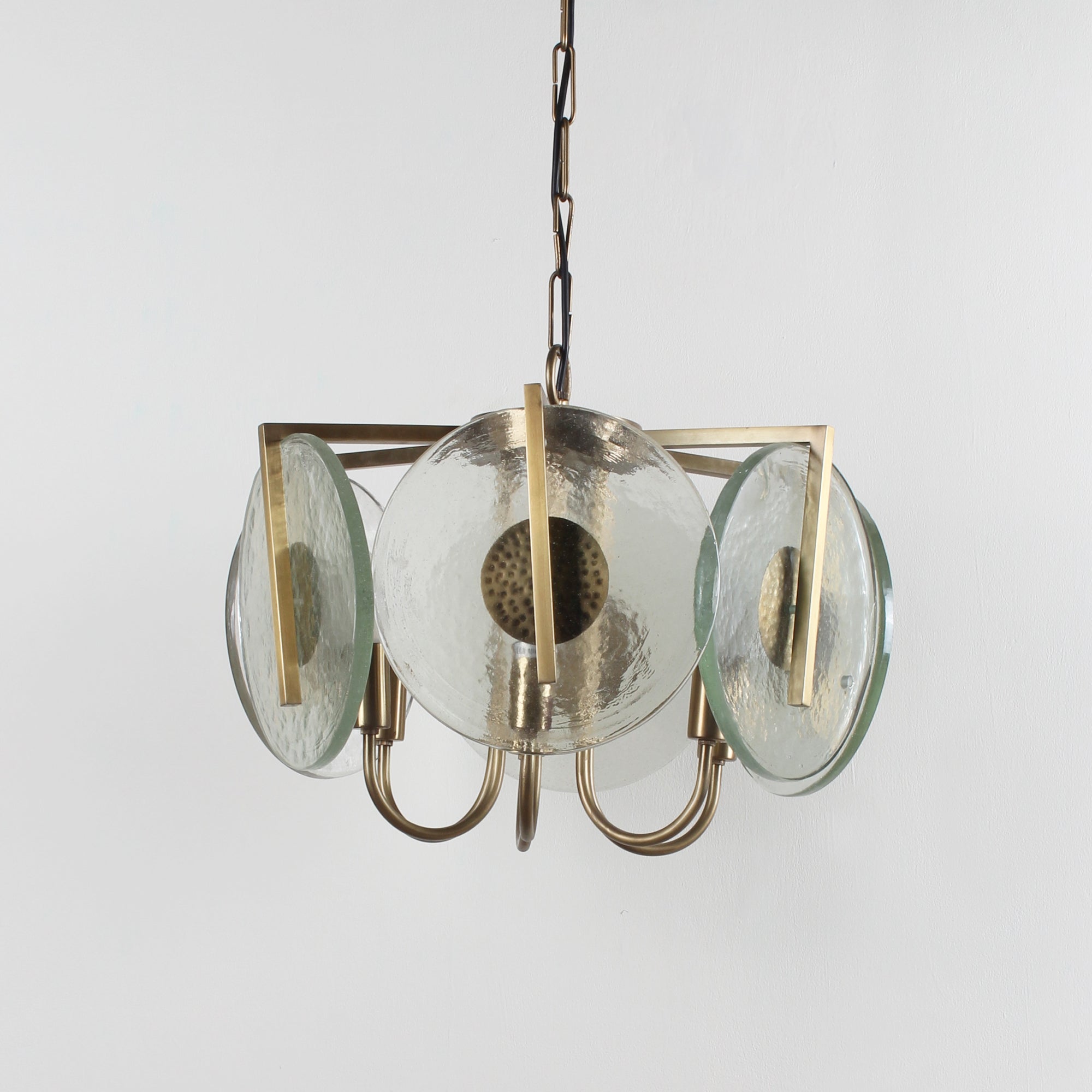 Ujjala Glass coin 6 Light Chandelier