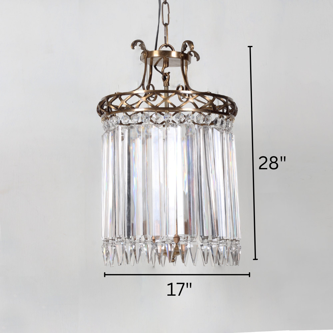 Metal & Glass Hanging Light