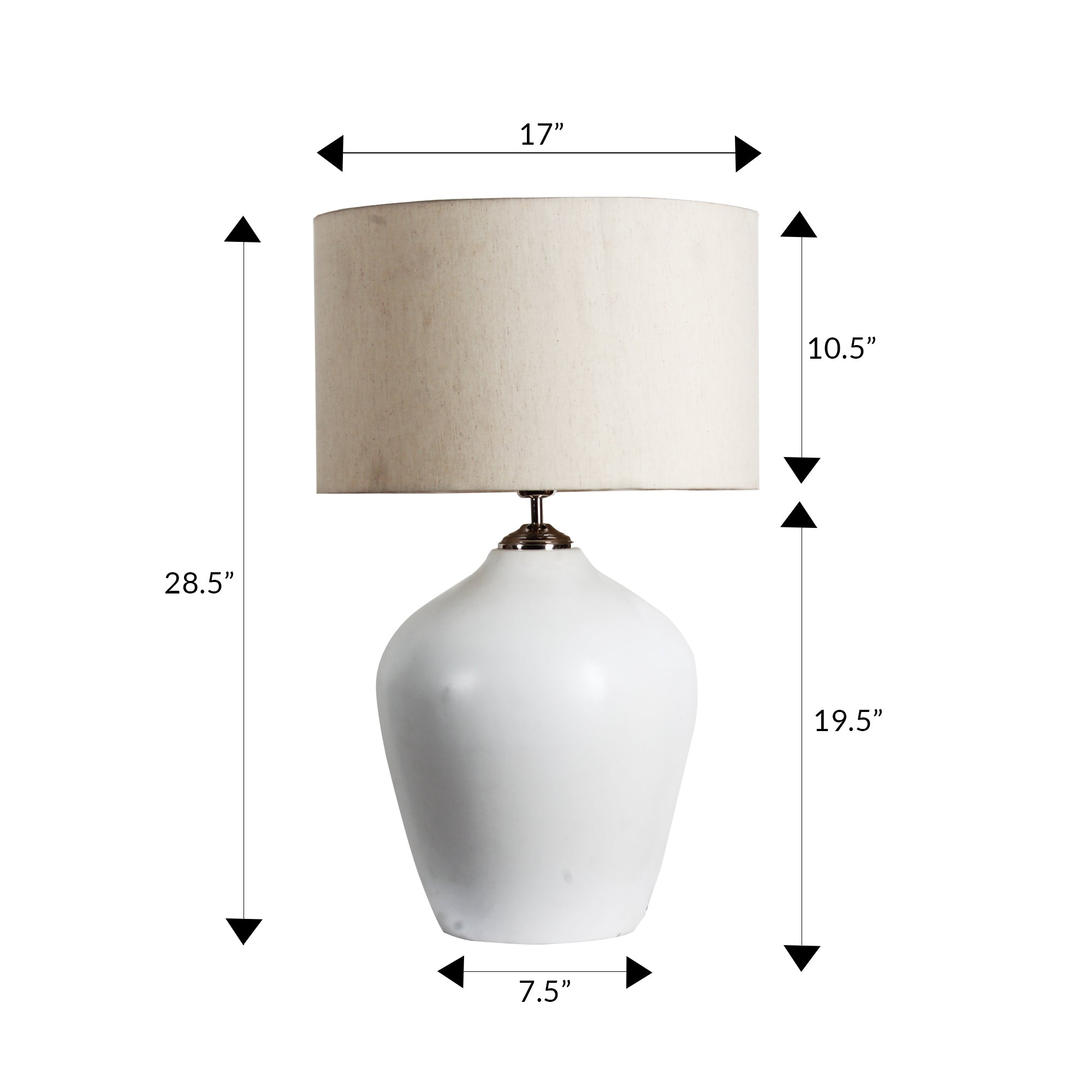 Ujjala Ceramic Table Lamp with Shade