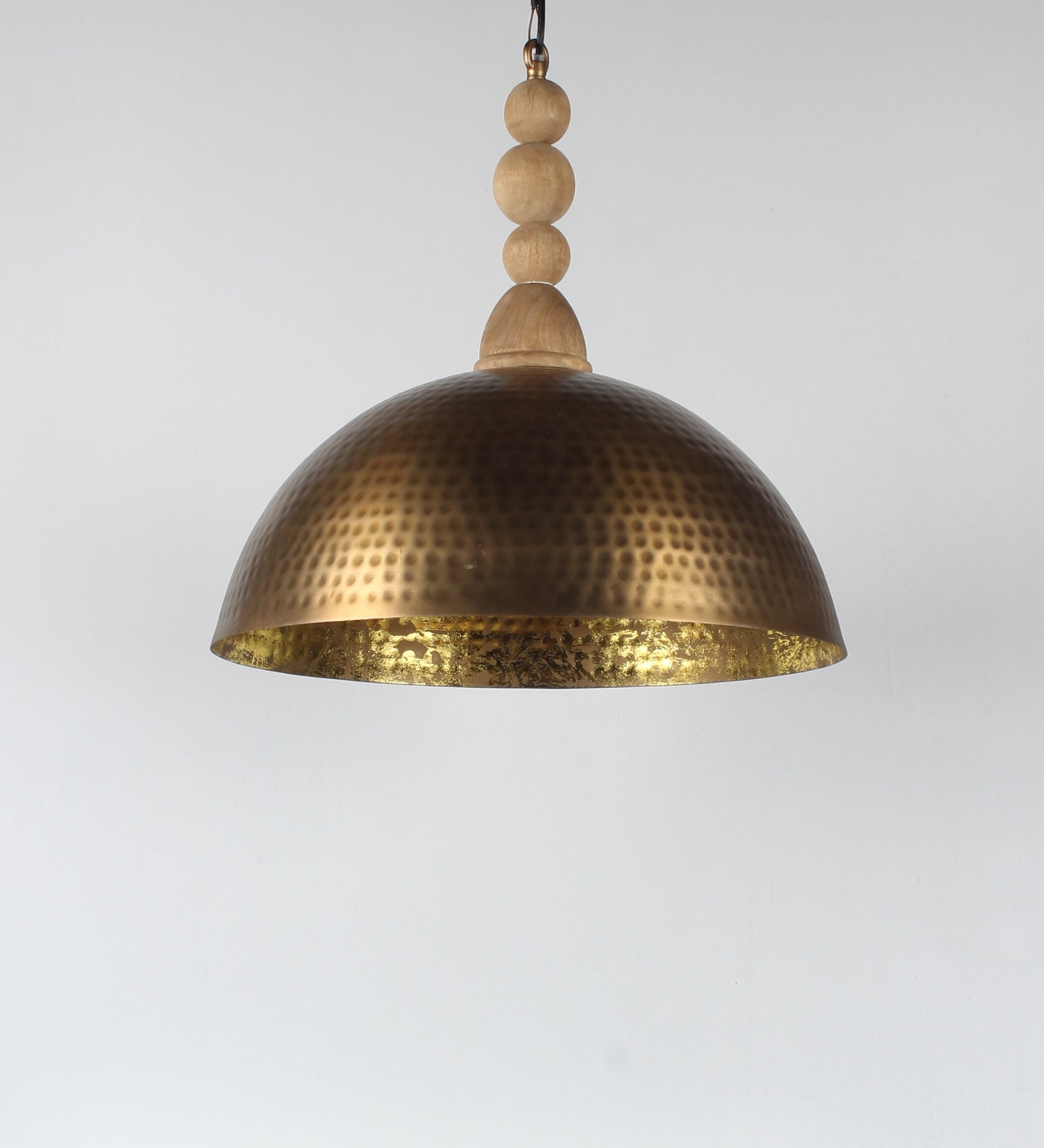 Hammered Antique Brass Aluminum Pendant Light