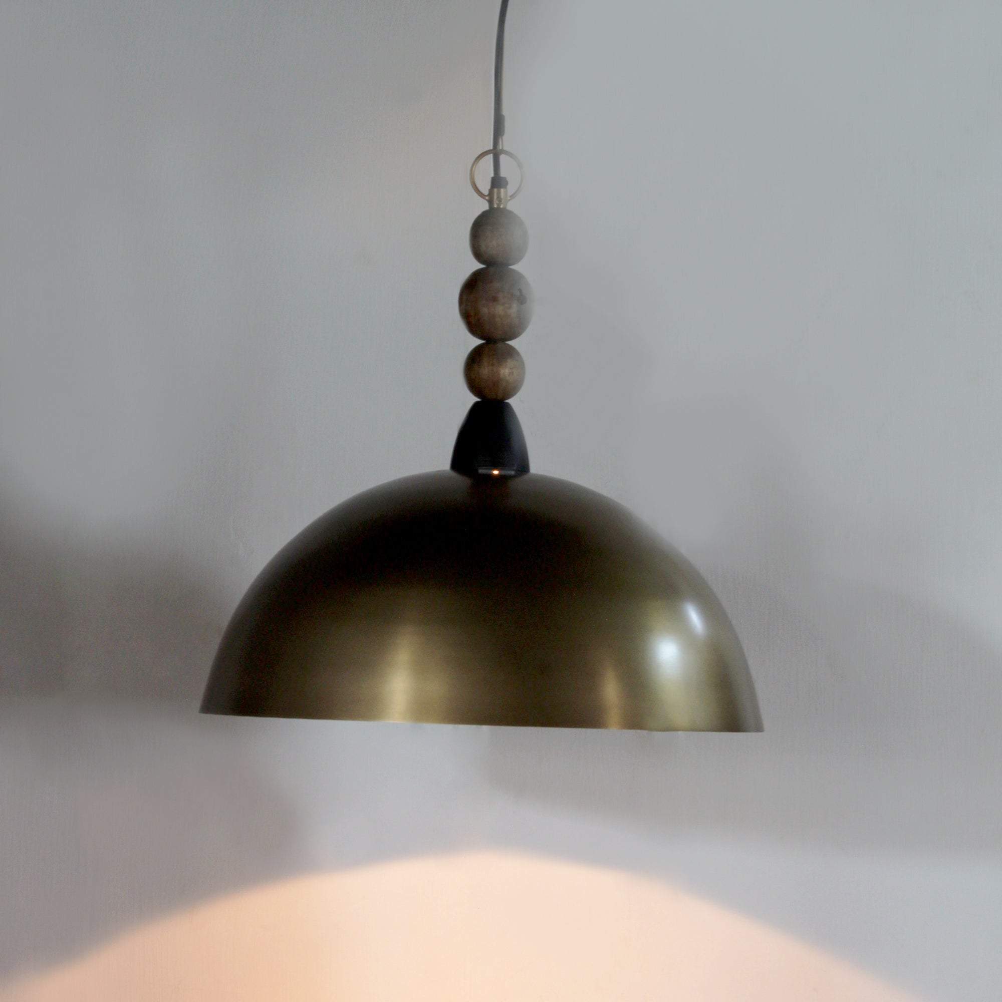 Ujjala Wood & Metal Dome Pendant Lamp