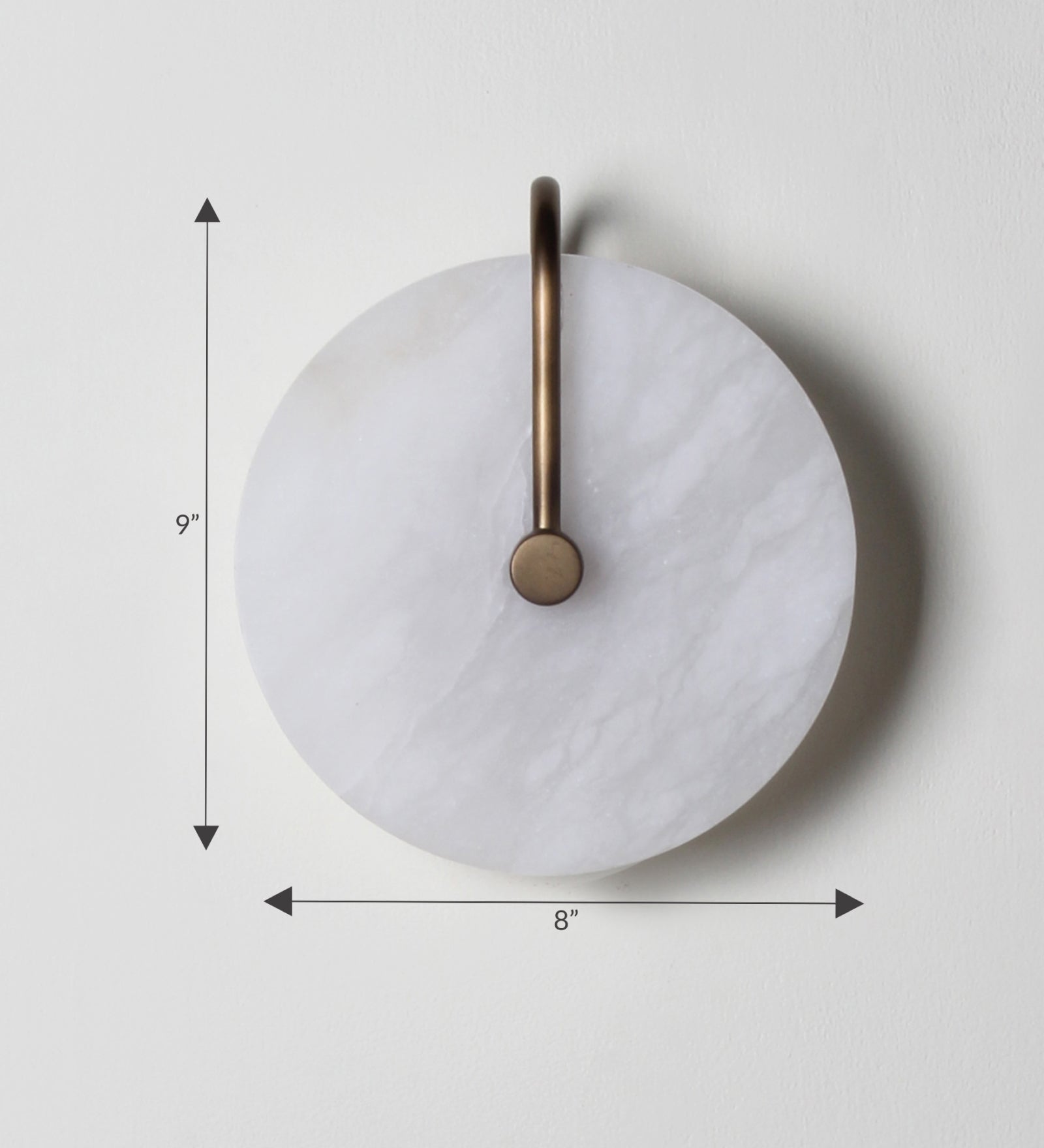 Alabaster & Metal Wall Round Wall Light