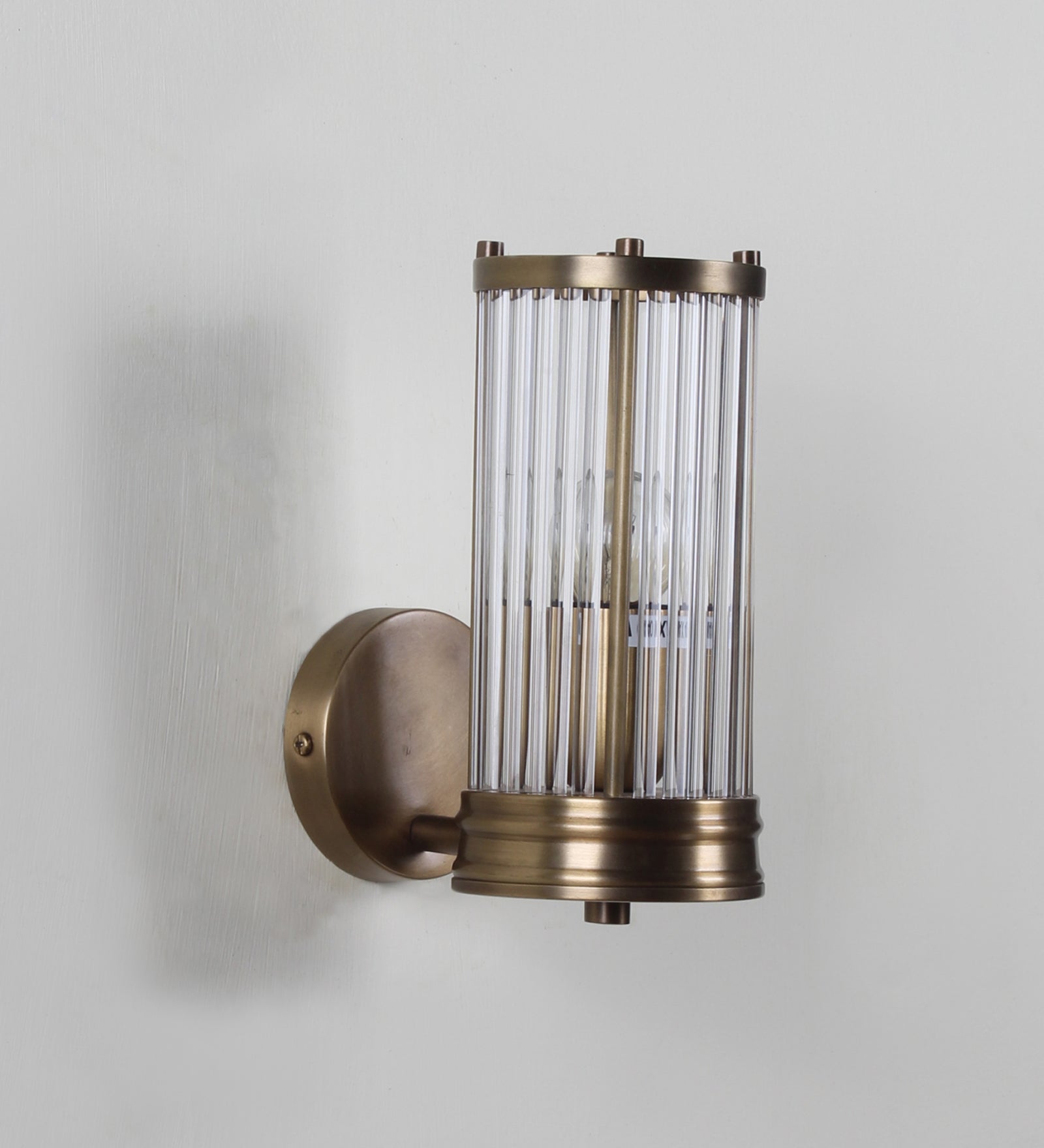 Pencil Glass & Metal UpWall Light