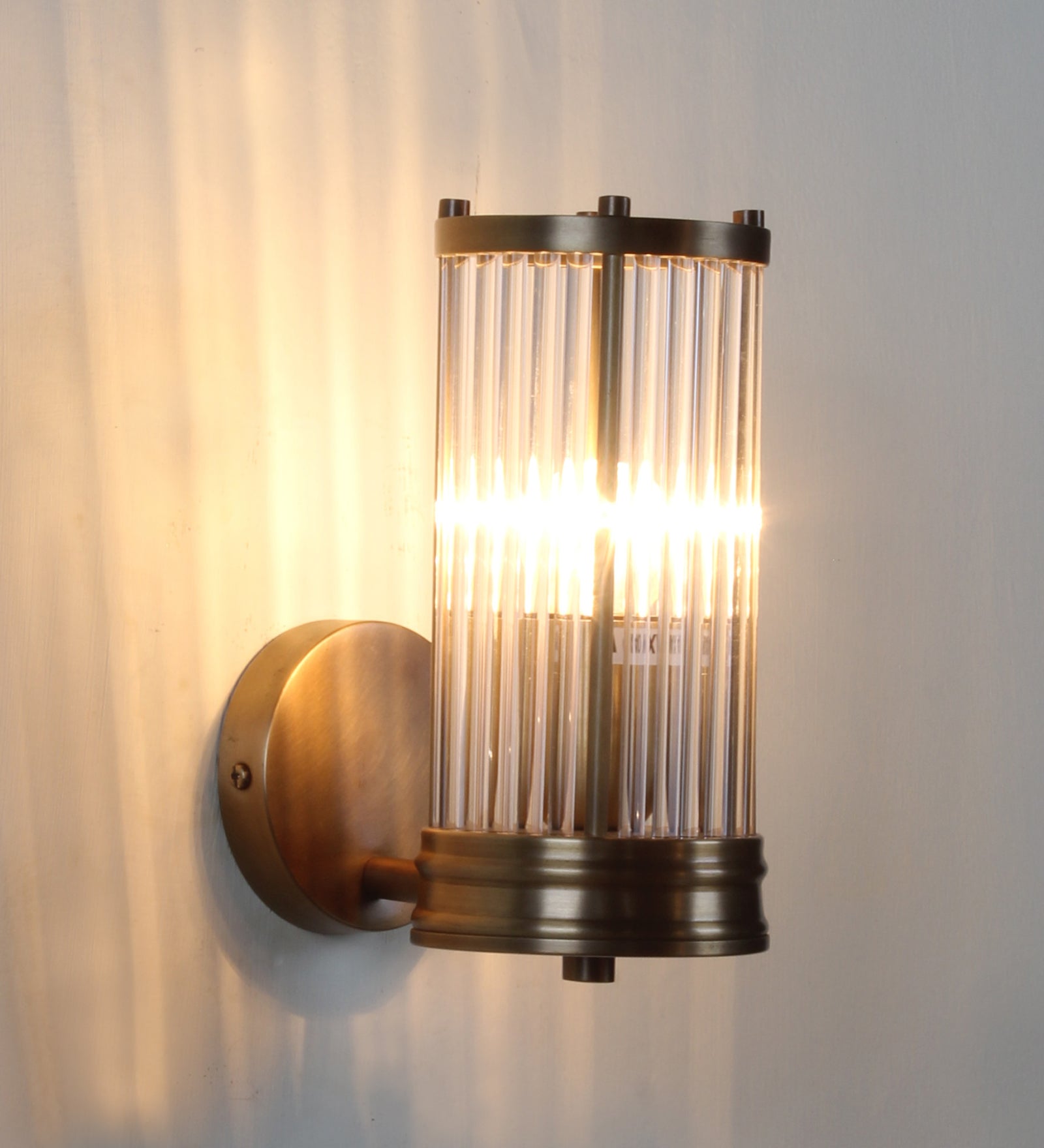 Pencil Glass & Metal UpWall Light