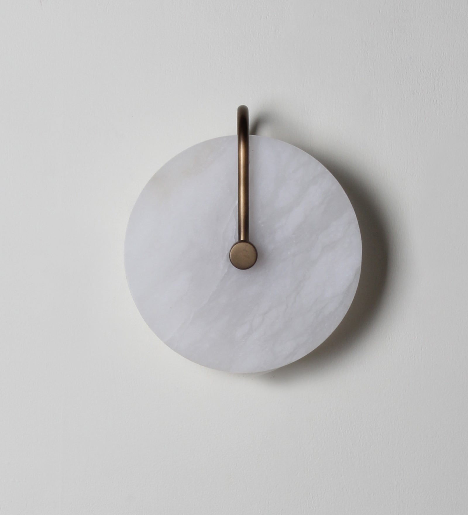 Alabaster & Metal Wall Round Wall Light