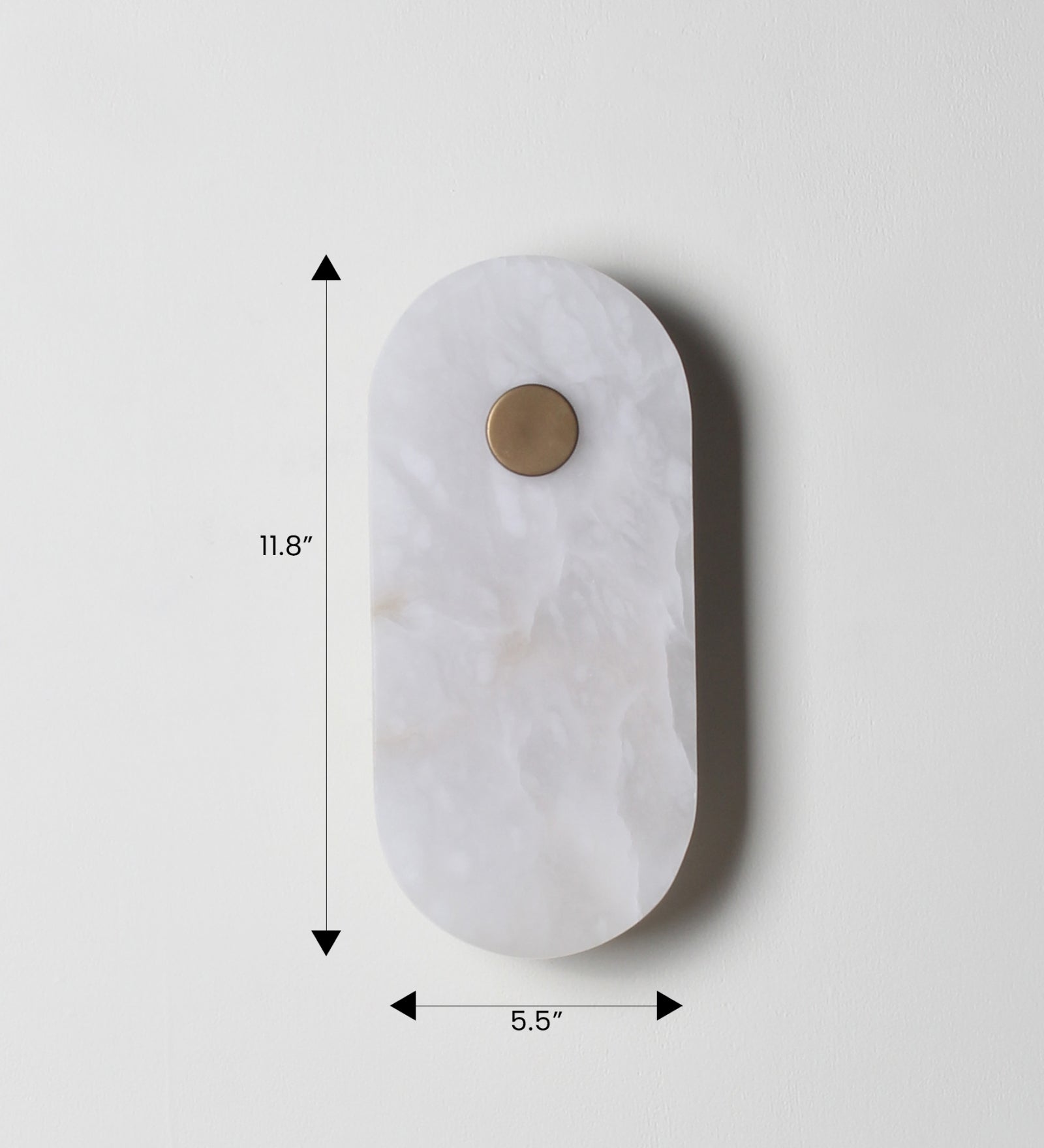 Alabaster Oval Shape Wall Light