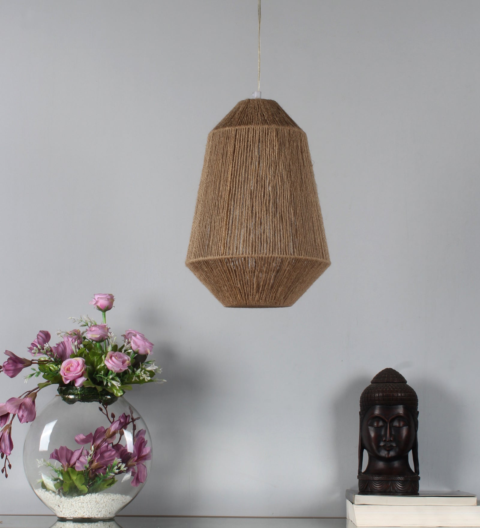 Natural Jute Dome Hanging Light