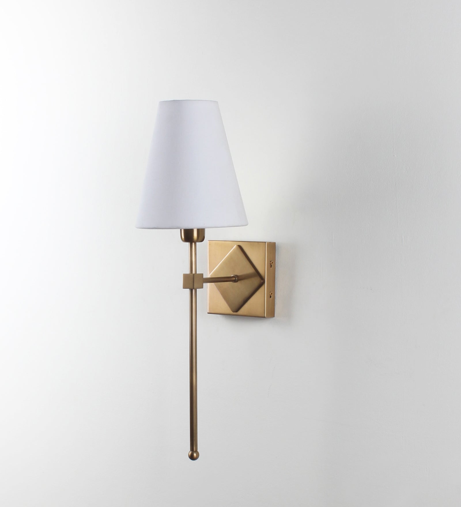 Metal & Up wall light with fabric Lampshade