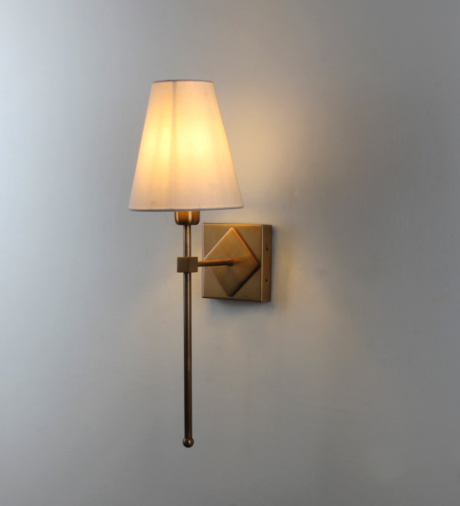 Metal & Up wall light with fabric Lampshade