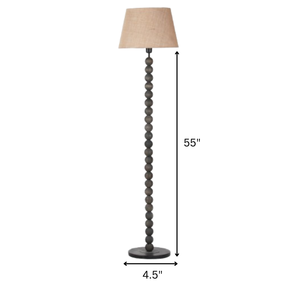 Floor Lamp Standing Modern with Fabric Lamp Shade