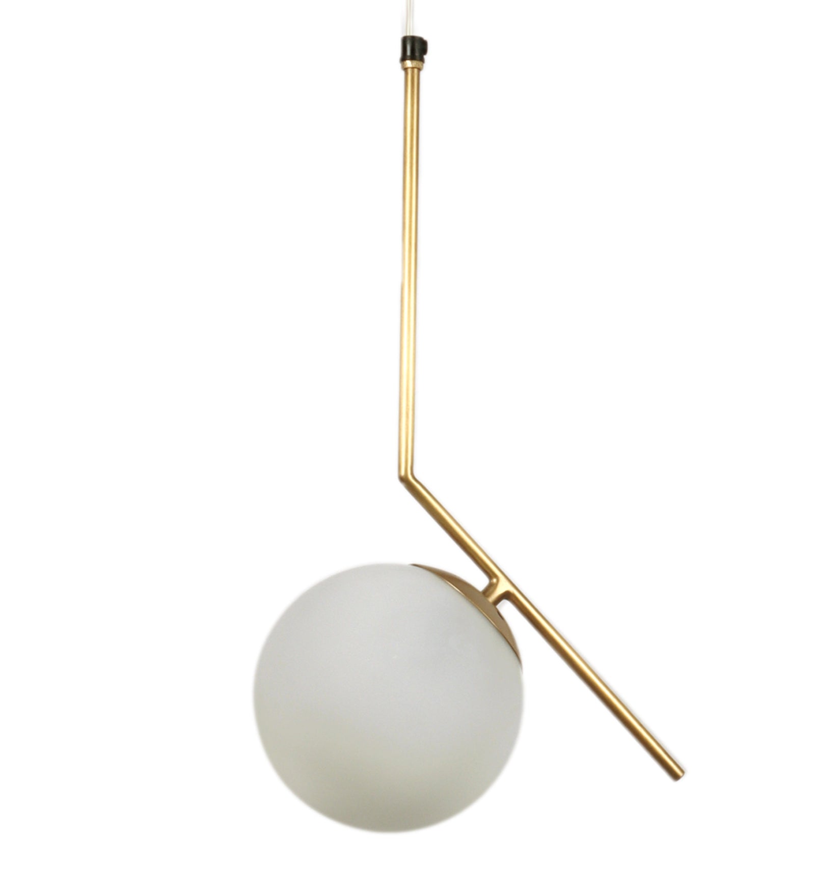 Hanging Ceiling Light With 1 Frosted Globe