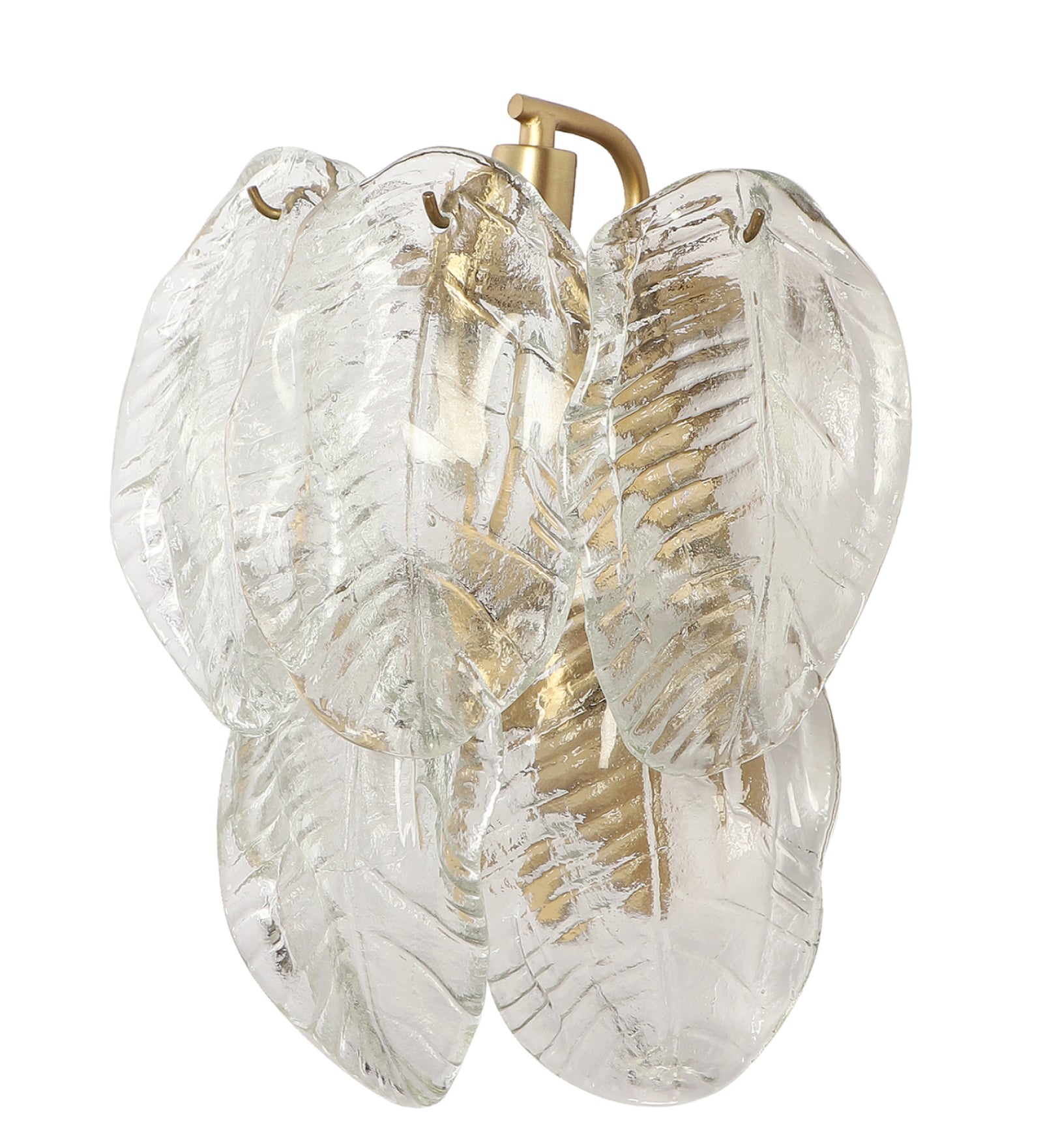 Glass Leaf Design Up Wall Light