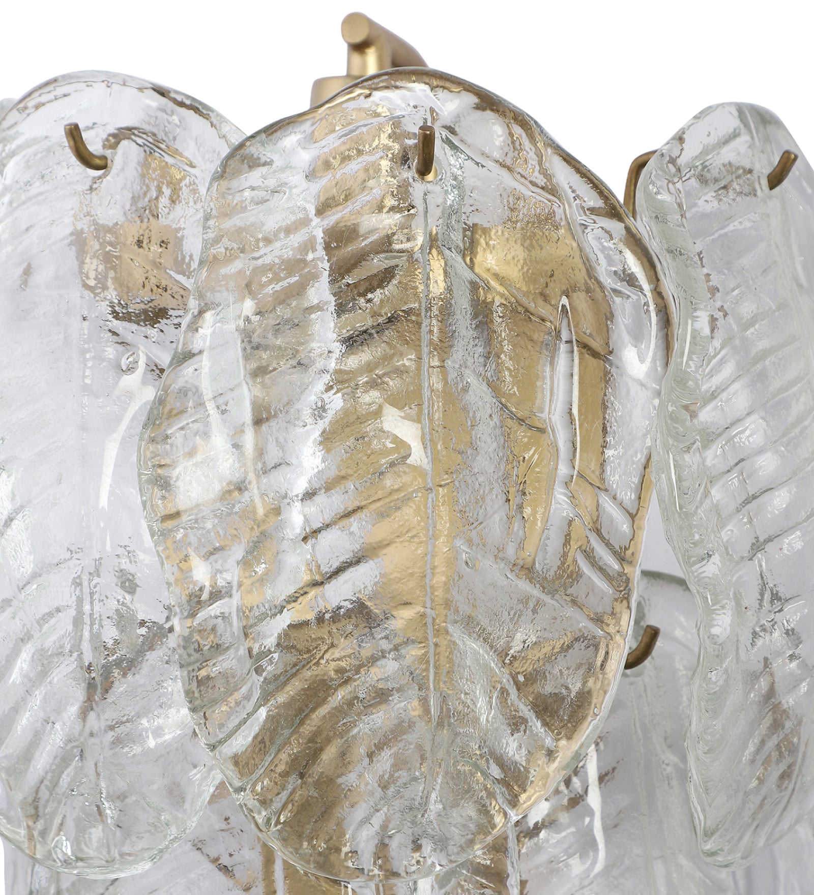 Glass Leaf Design Up Wall Light